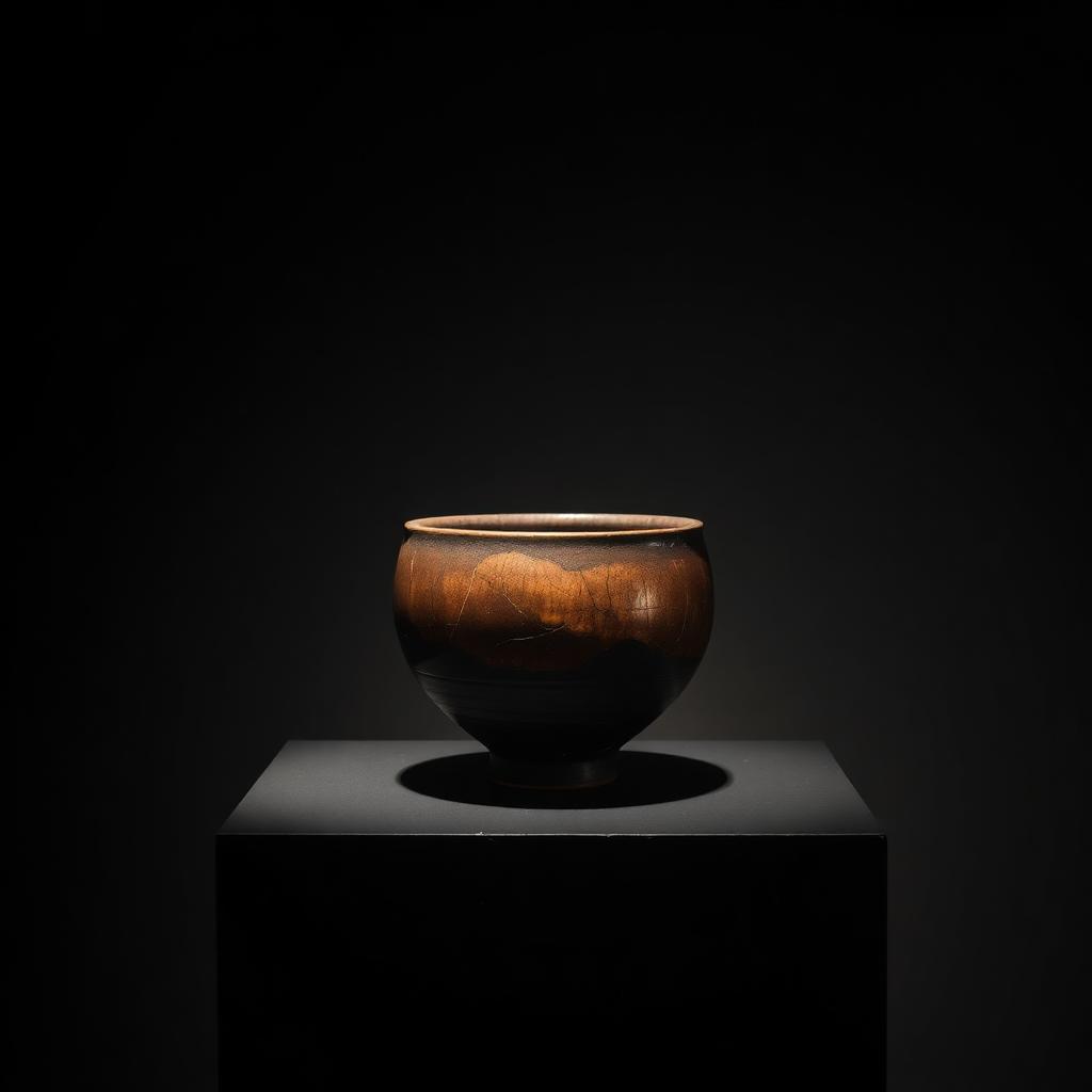 Copper Crackle Vessel by Clara Ostrowski
